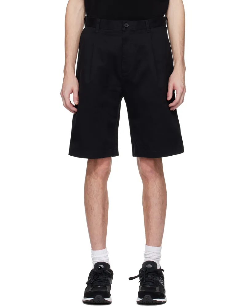 Reigning Champ Black Cotton Chino Sophomore Relaxed 10 Shorts 001