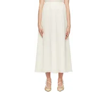 Off-White Parchment Midi Skirt