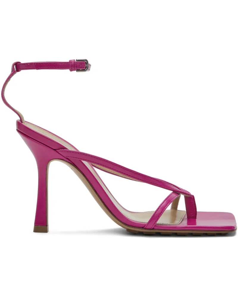 Bottega Veneta Pink Stretch Heeled Sandals 5148