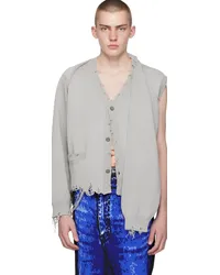 Doublet Gray 2Way Sleeve Cardigan Grey