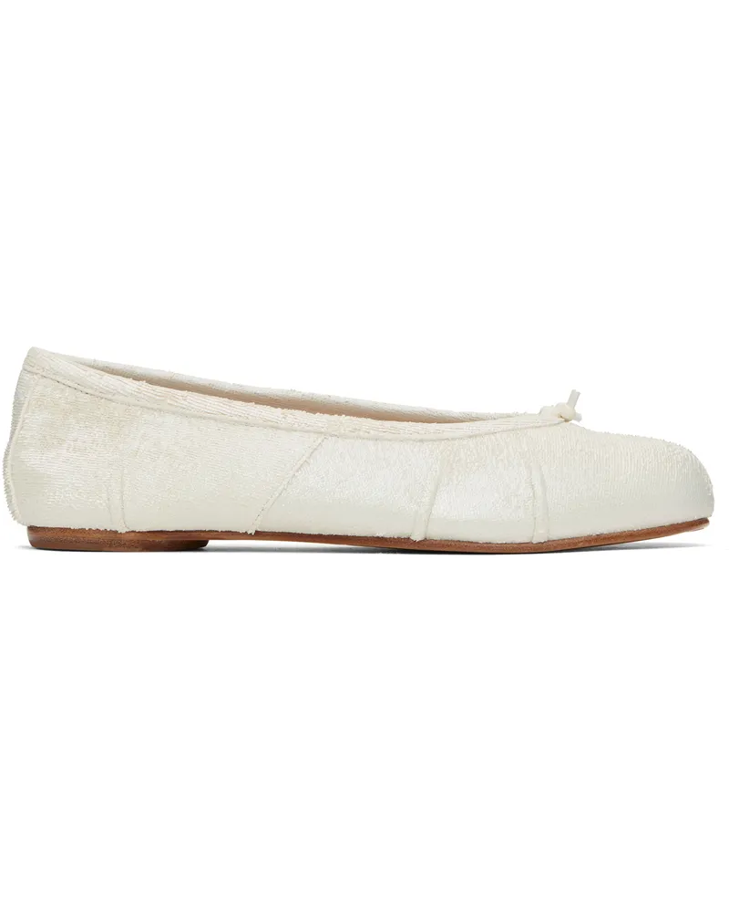 Maison Margiela White Tabi New Ballerina Flats Ha740