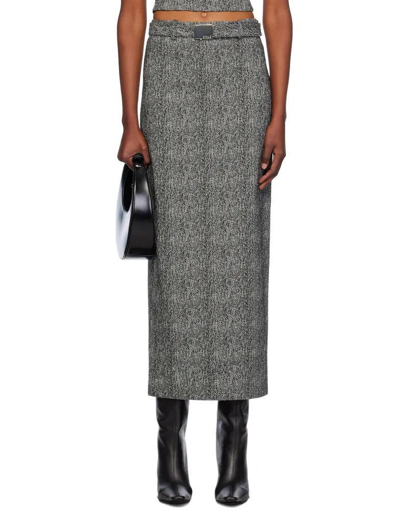 STAUD Gray Murray Maxi Skirt Txhb