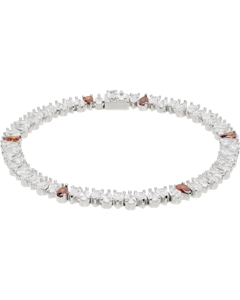 Hatton Labs Silver & Red Drop Bracelet White
