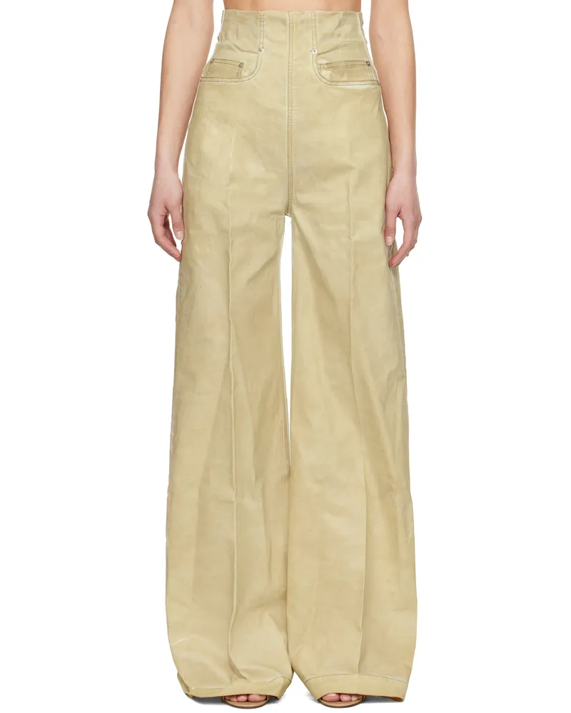 DRKSHDW by Rick Owens Beige Hollywood Dirt Cooper Jeans 81