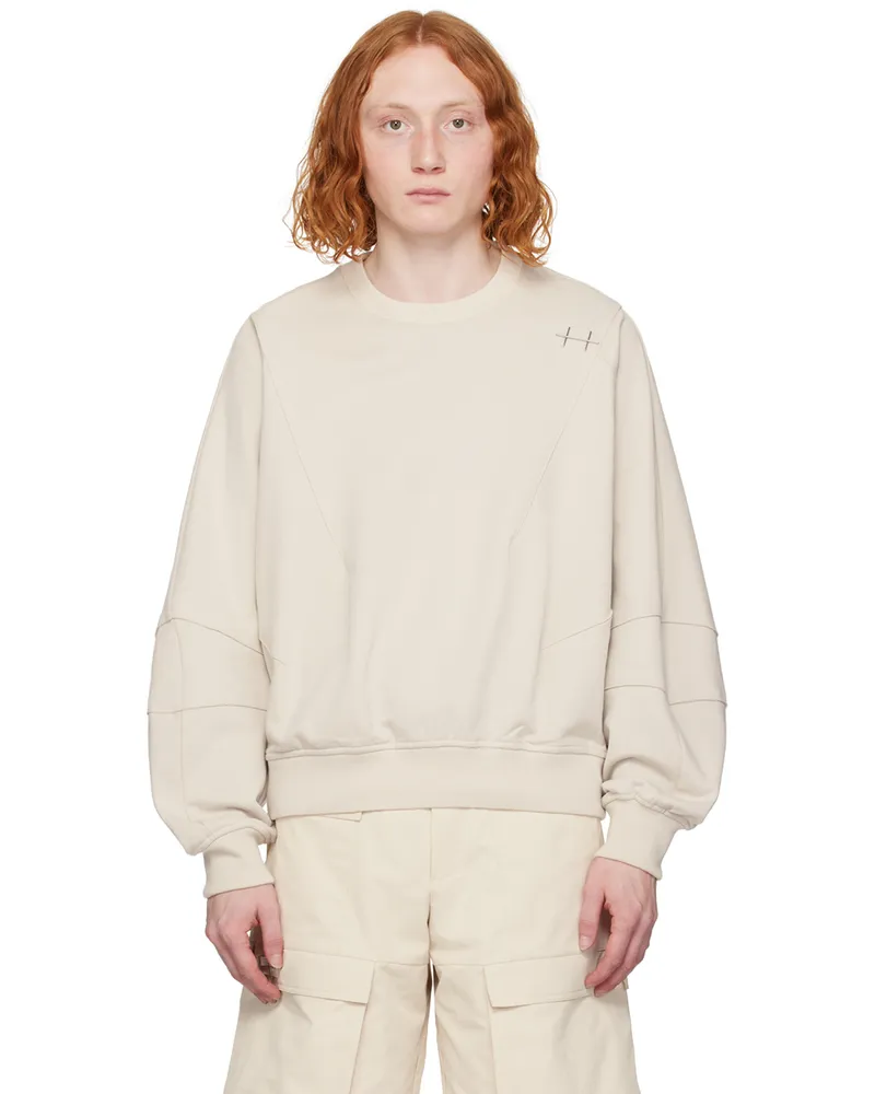 Heliot Emil Beige Plicate Sweatshirt Stone