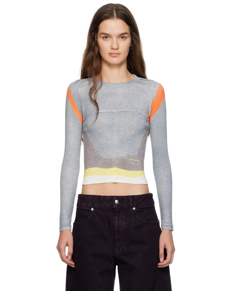 Eckhaus Latta Multicolor Lapped Baby Crewneck T-shirt Valley