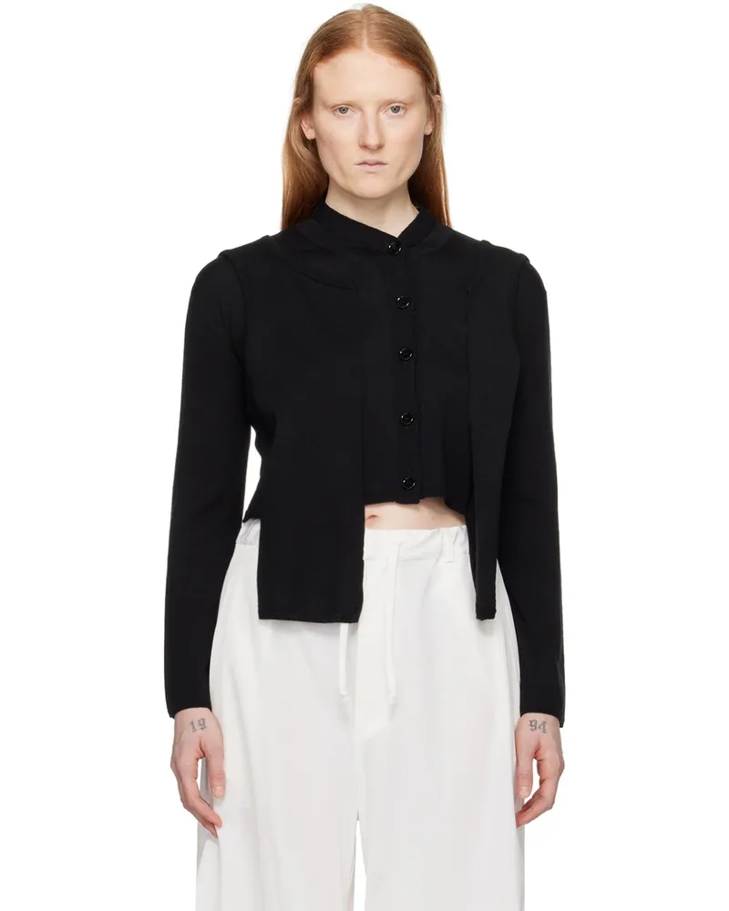 Maison Margiela Black Layered Cardigan 900