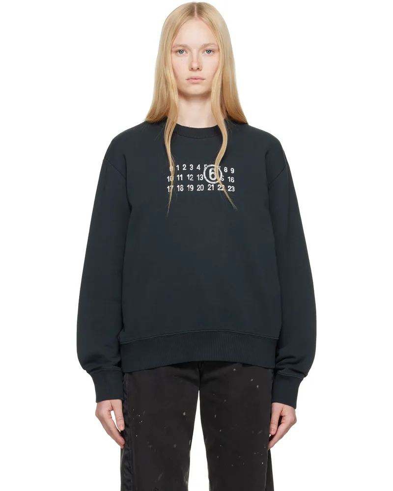 Maison Margiela Black Numeric Sweatshirt 900