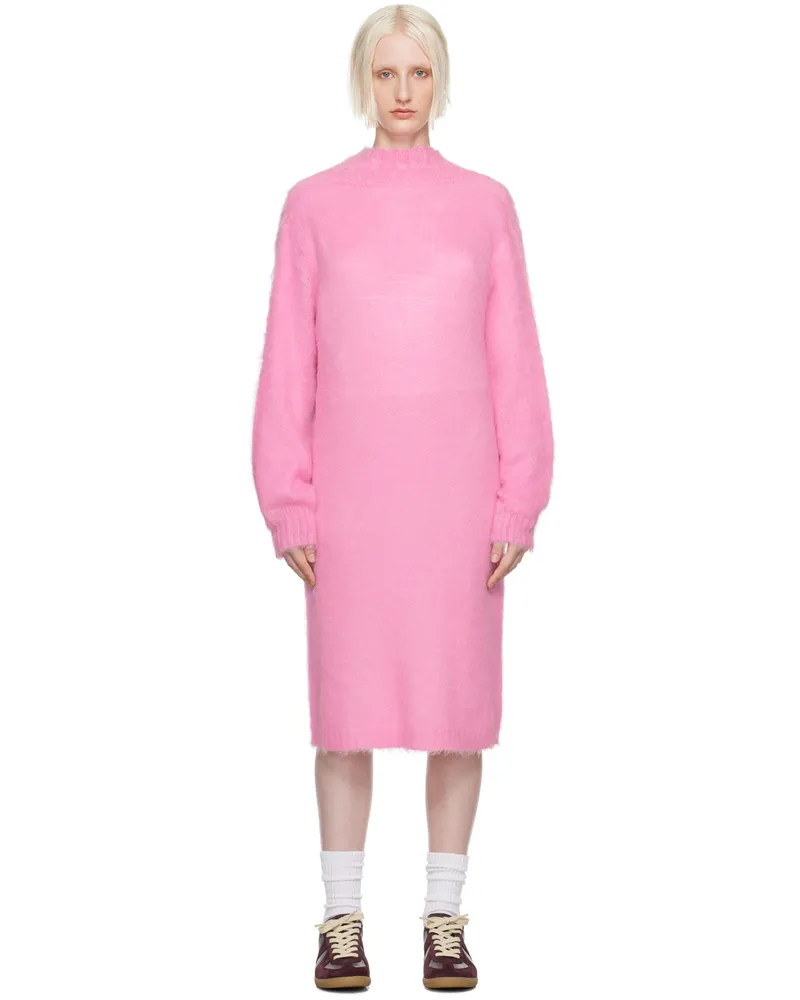 Maison Margiela Pink Low Back Midi Dress 242