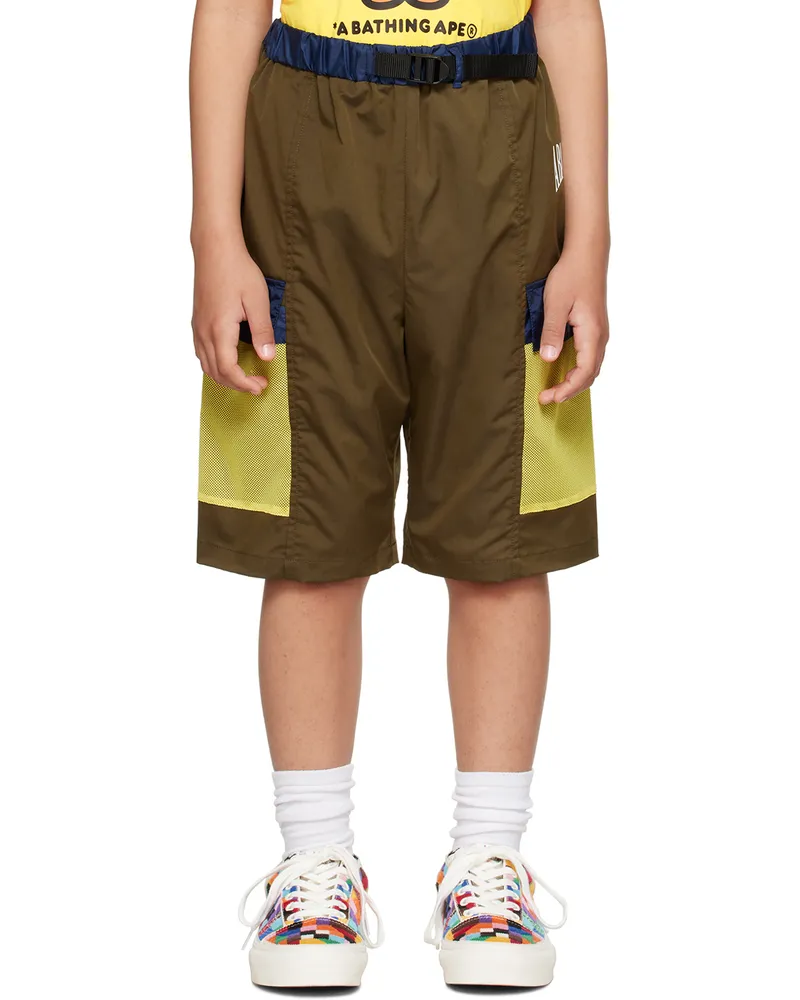 BAPE Kids Khaki Pocket Shorts Olive