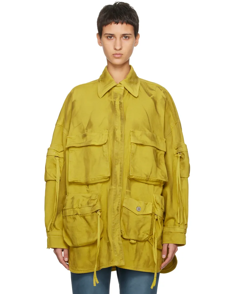 ATTICO Yellow Fern Denim Coat 608