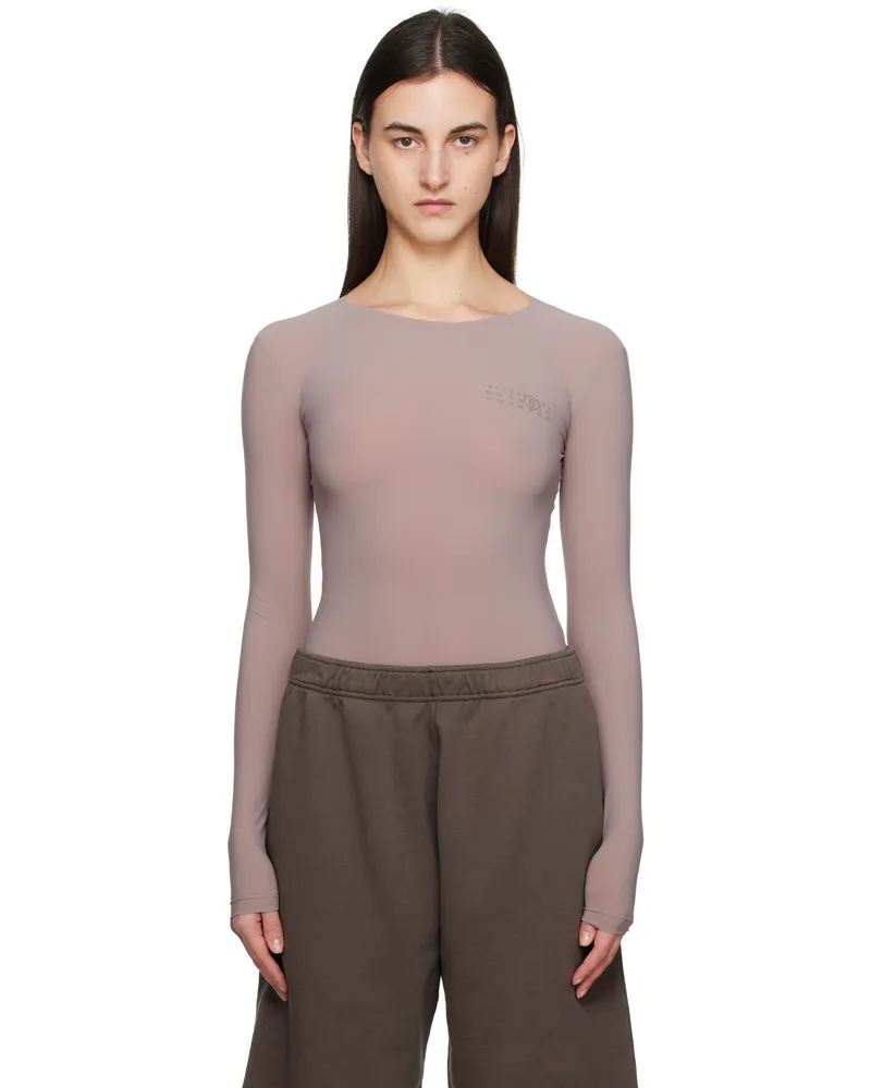 Maison Margiela Beige Lycra Jersey Bodysuit 222