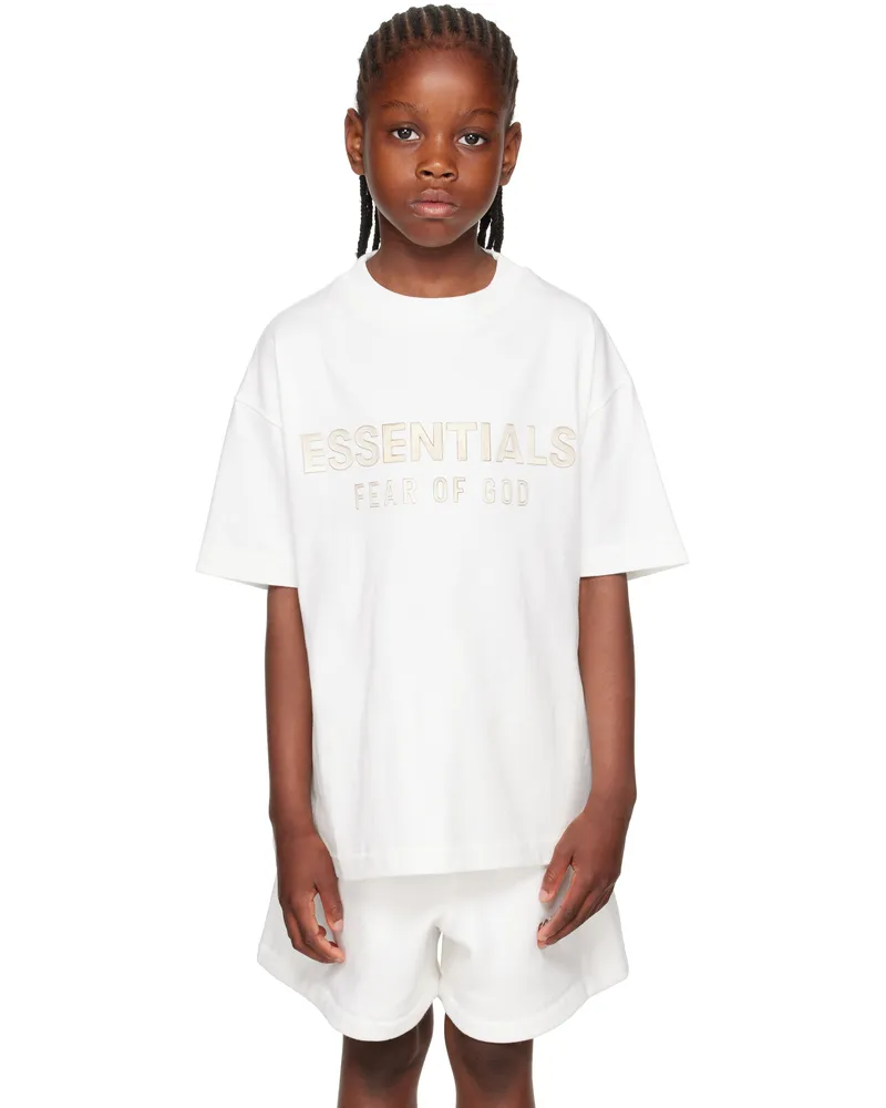 Fear of God Kids White Classic T-shirt Cloud
