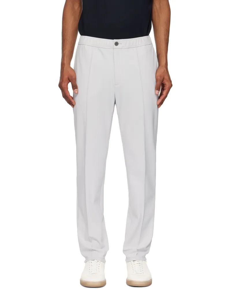 Theory Gray Curtis Drawstring Trousers B1k