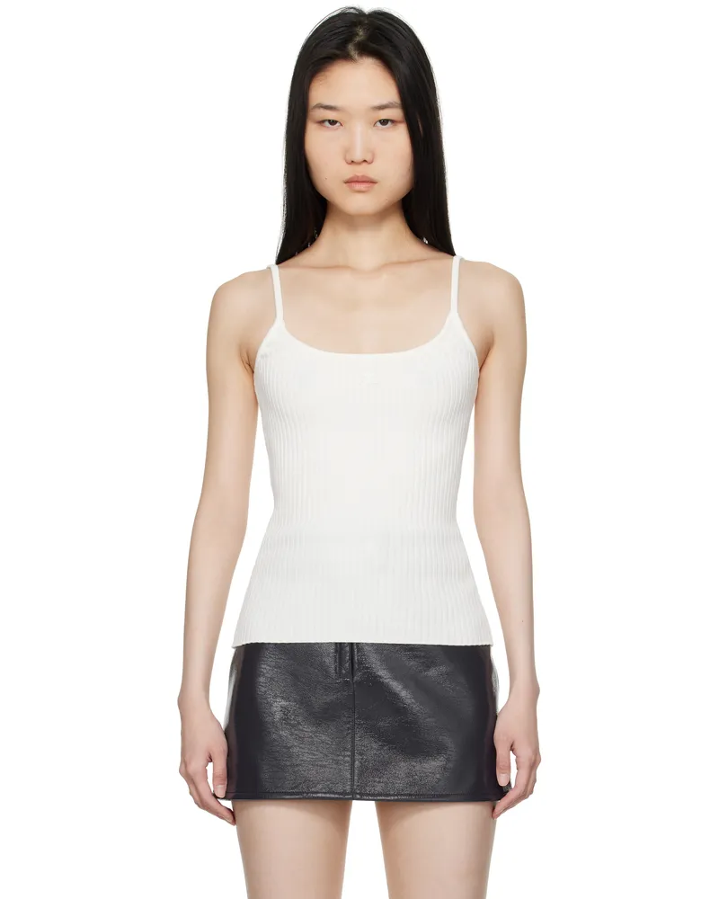 Courrèges White Reedition Knit Tank Top 0001