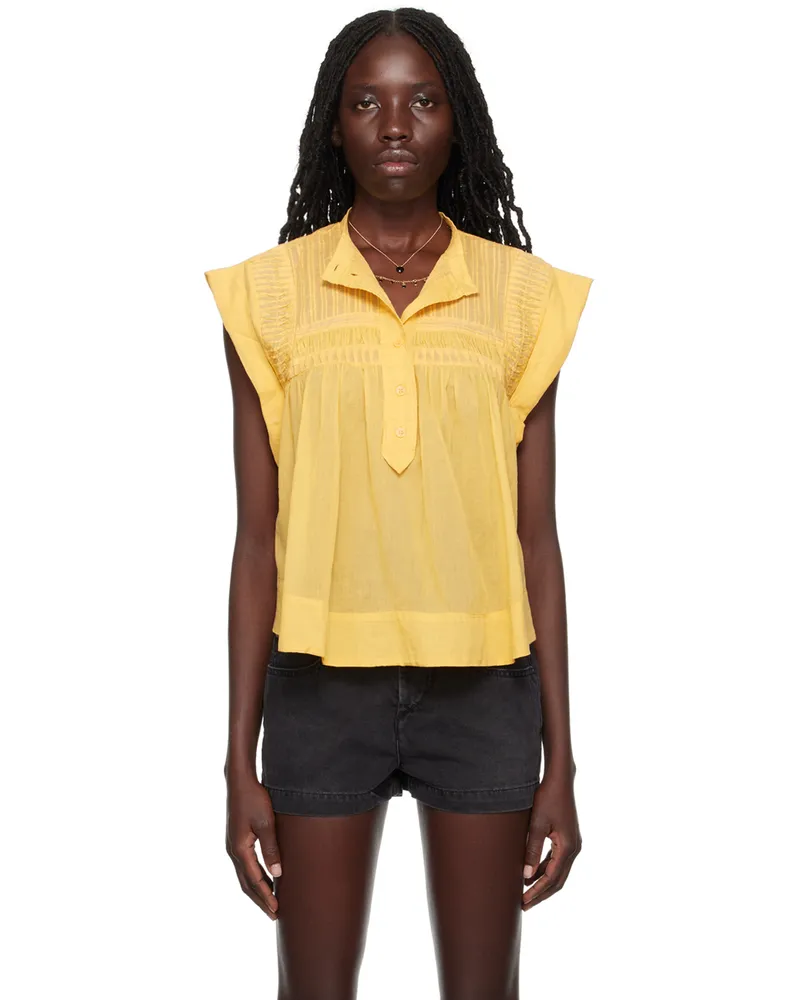 Étoile Isabel Marant Yellow Leaza Blouse 23su