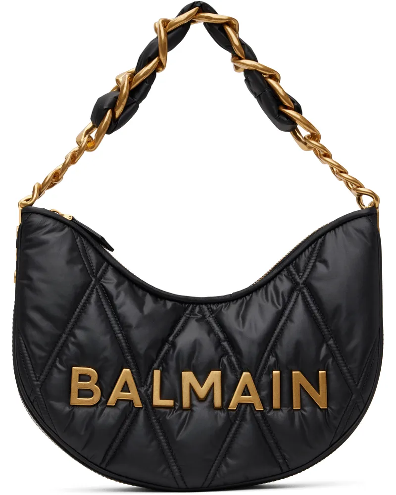 Balmain Black 1945 Soft Moon Bag Eaf