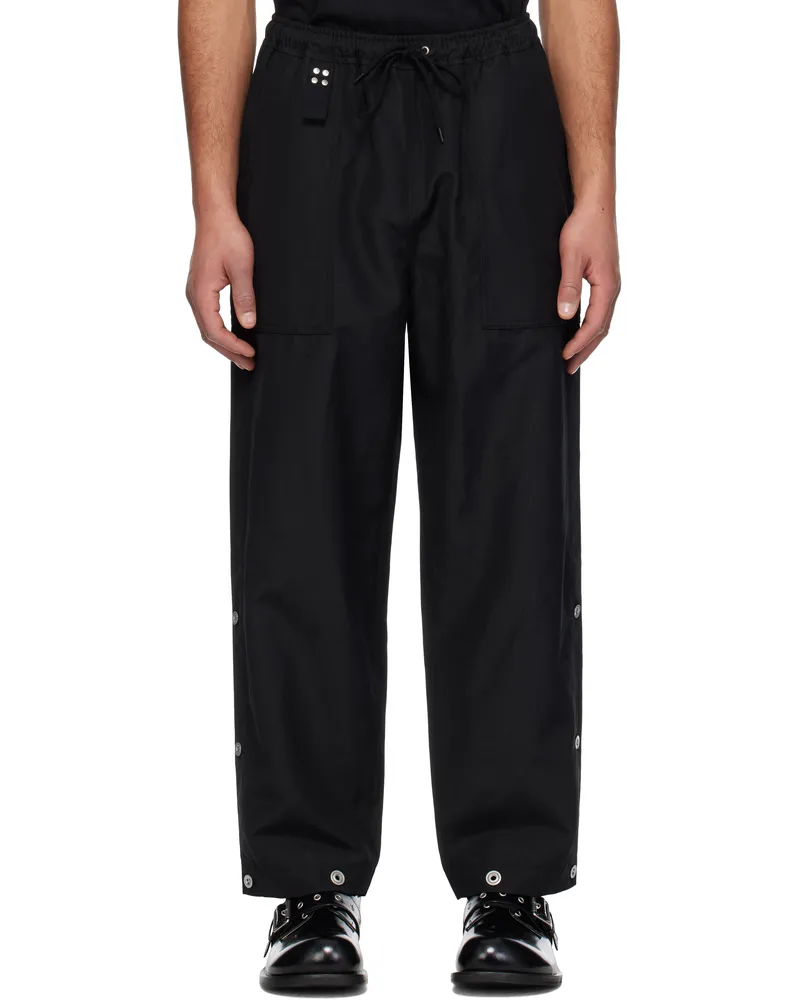 Comme des Garçons Black Wool High-Density Poplin Trousers Black