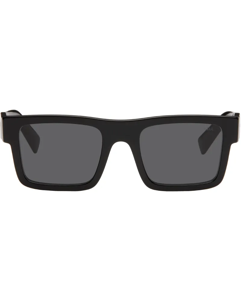 Prada Black Square Shield Acetate Sunglasses 1ab5s0
