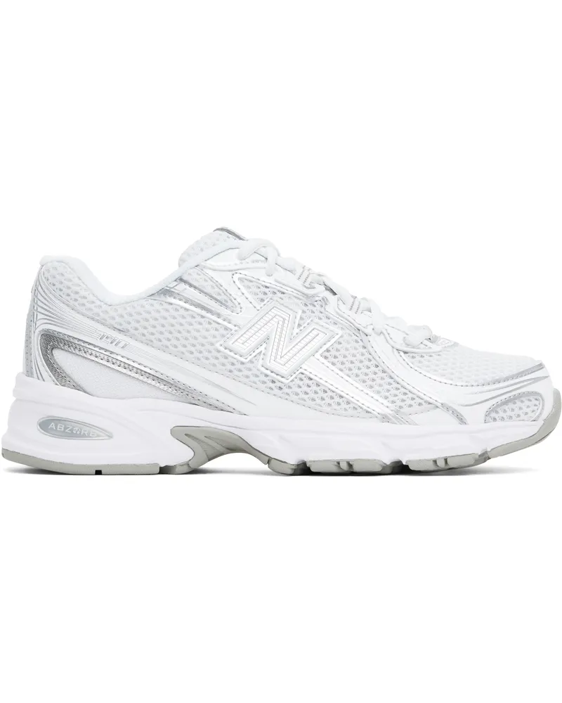New Balance White & Silver 740 Sneakers White