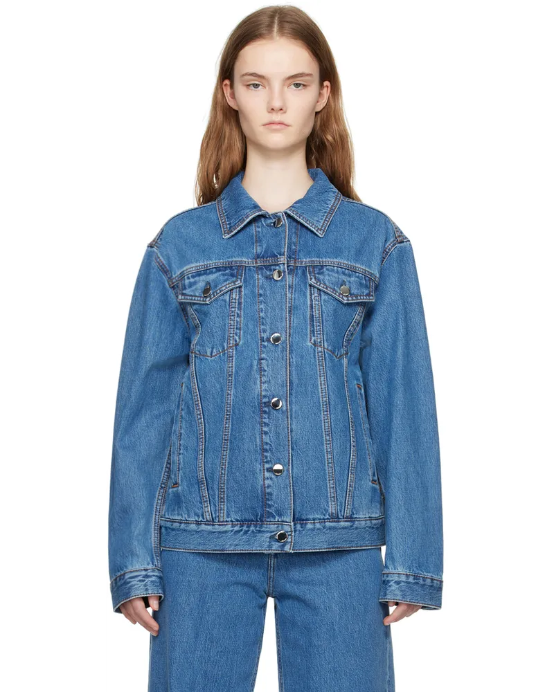 Totême Blue Classic Denim Jacket Vibrant