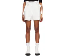 White Paperbag Shorts