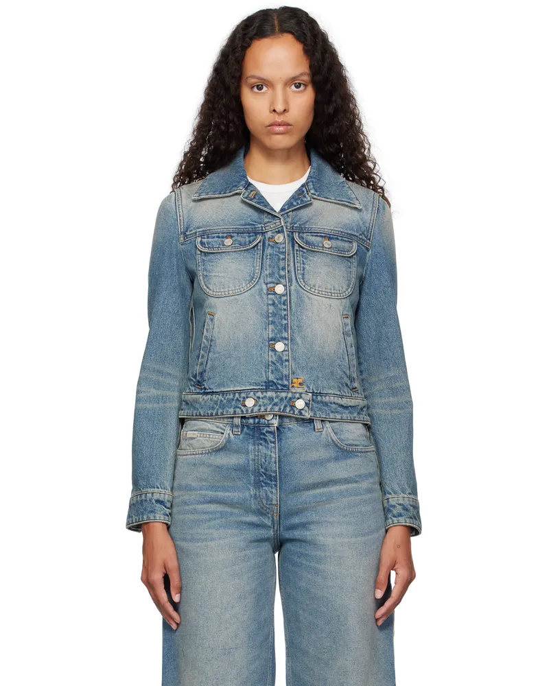 Courrèges Blue Denim Trucker Jacket 7052