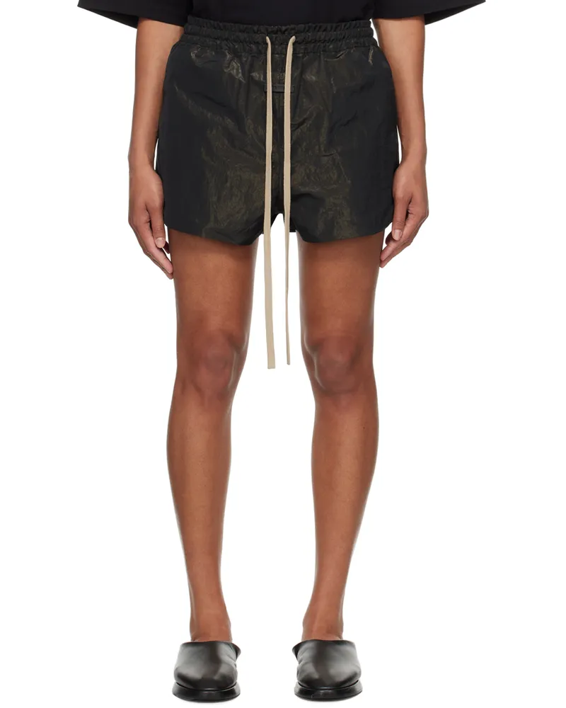 Fear of God Black Drawstring Shorts 001