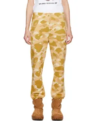 BAPE Yellow Color Camo Sweatpants Yellow