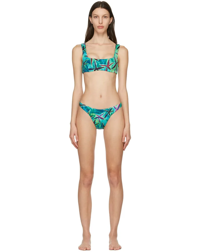 Louisa Ballou Green & Blue Scoop Bikini Starfish