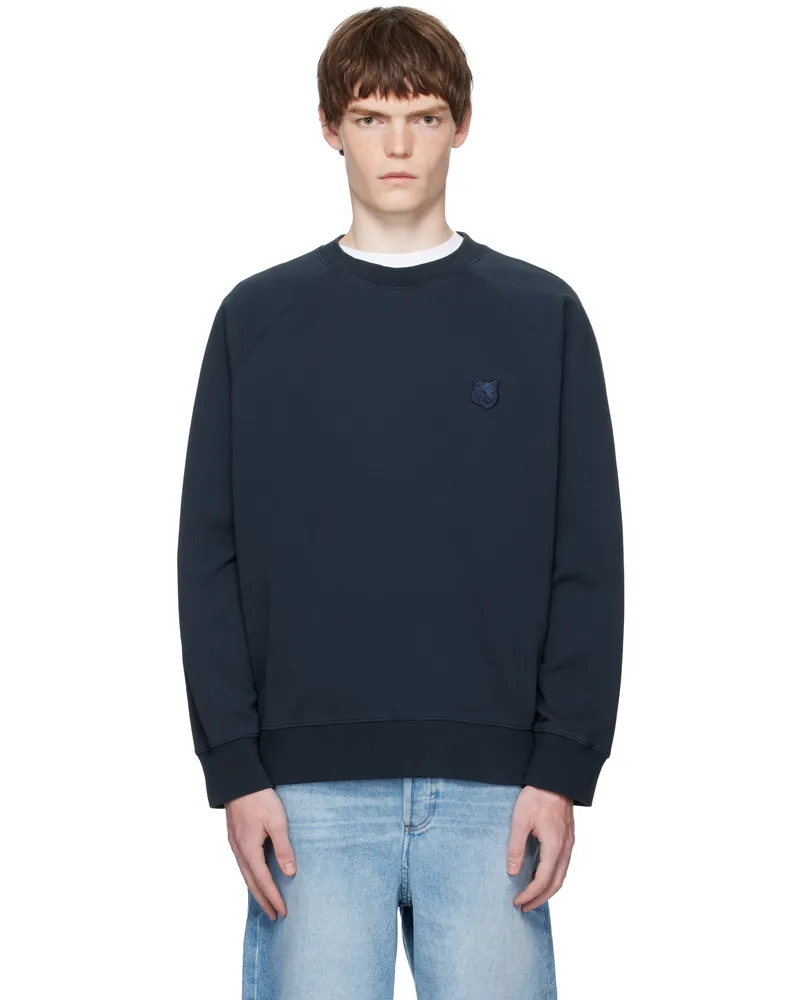 Kitsuné Navy Bold Fox Head Patch Oversize Sweatshirt 0413