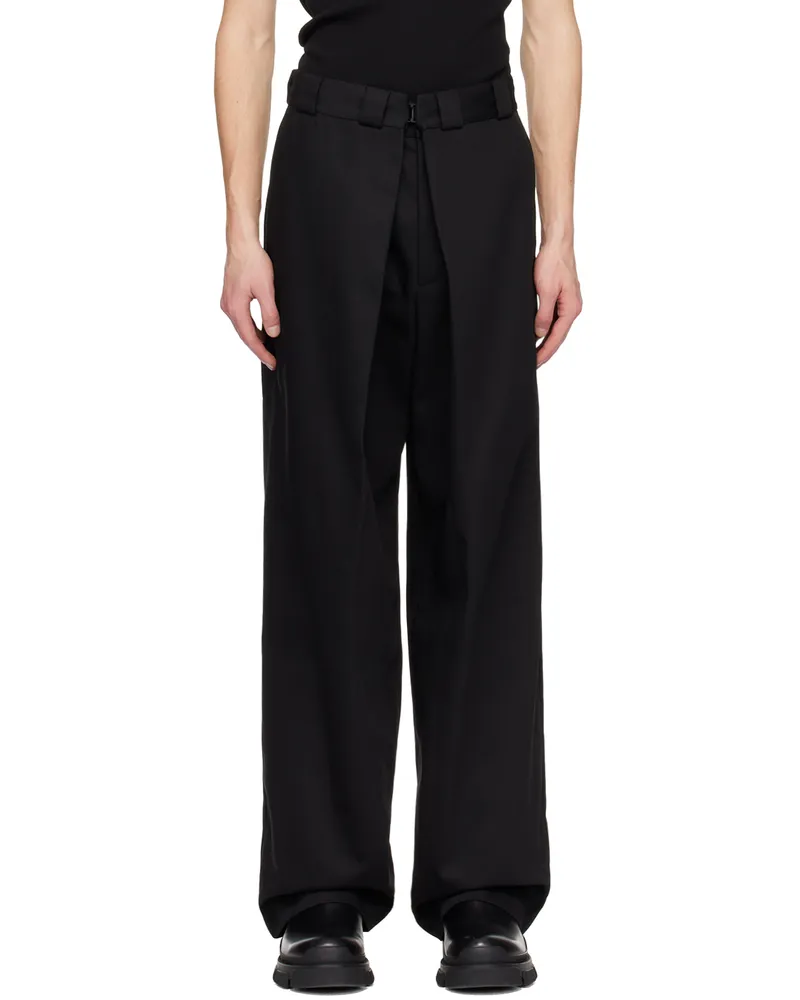 Givenchy Black Extra Wide Trousers 001-black