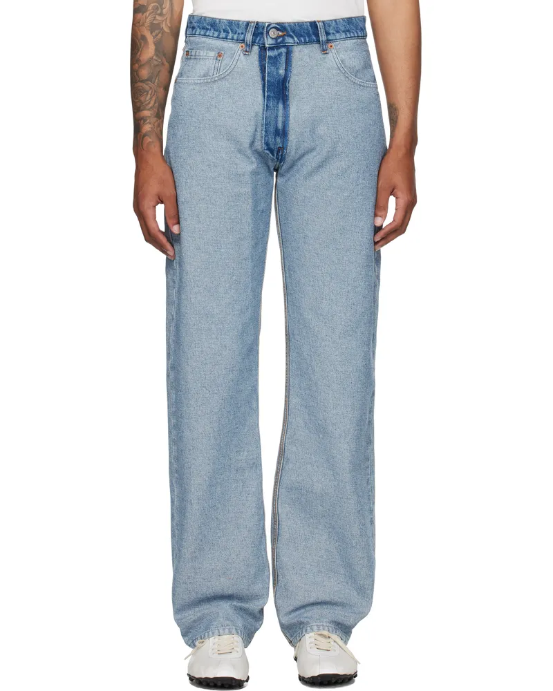 Maison Margiela Blue Straight-Leg Jeans 967