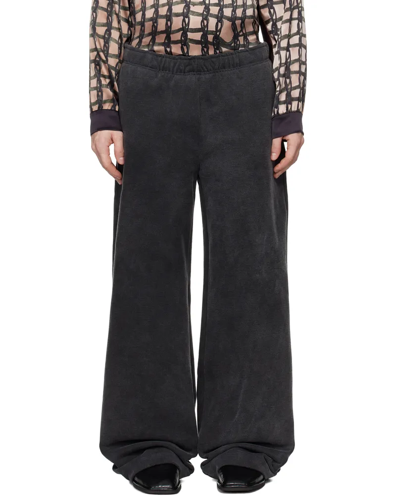 SERAPIS Gray Dyed Wide Sailor Sweatpants Grey