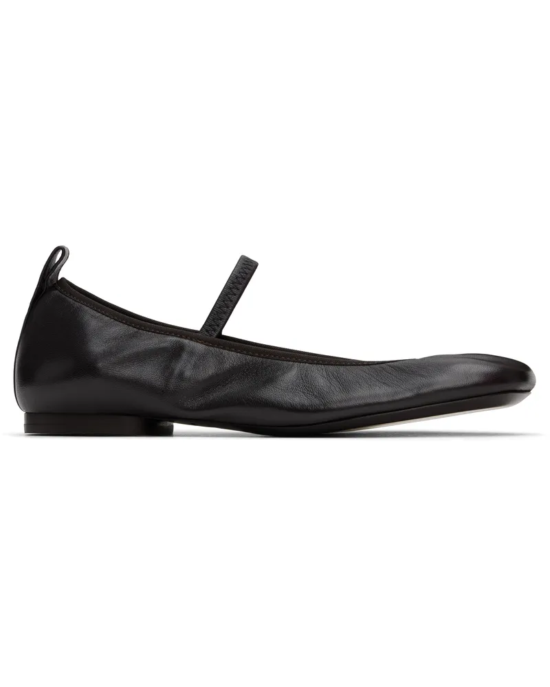 Christophe Lemaire Brown Square Flat Ballerina Flats Br490