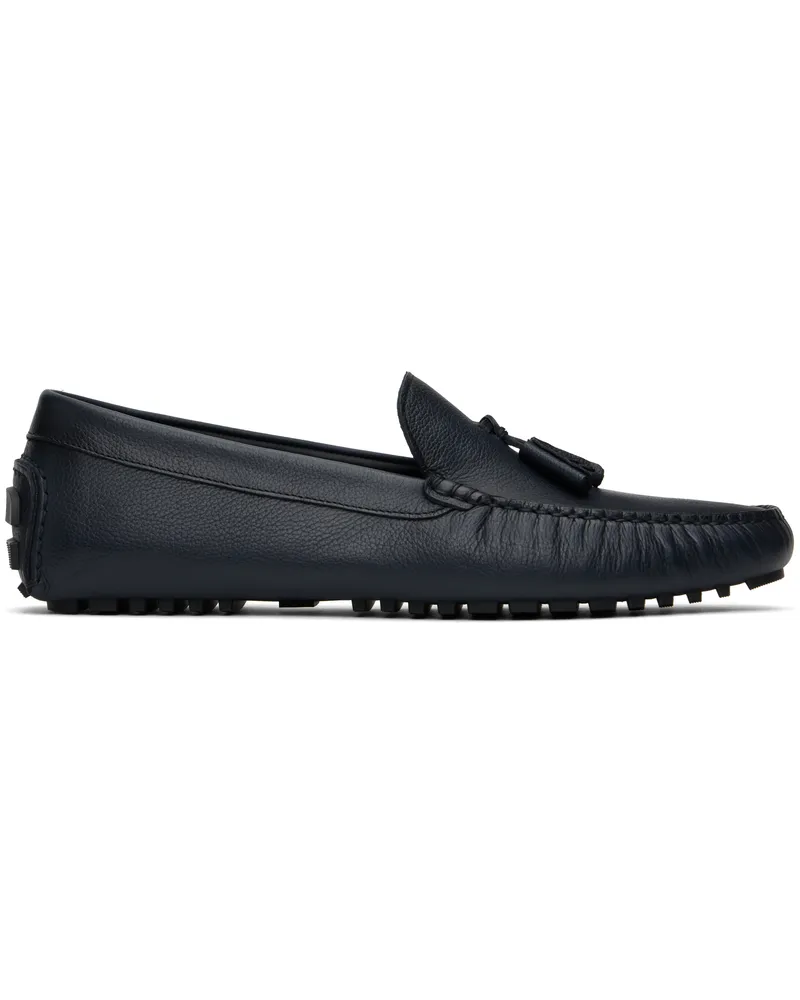 HUGO BOSS Navy Driver Loafers 401-dark