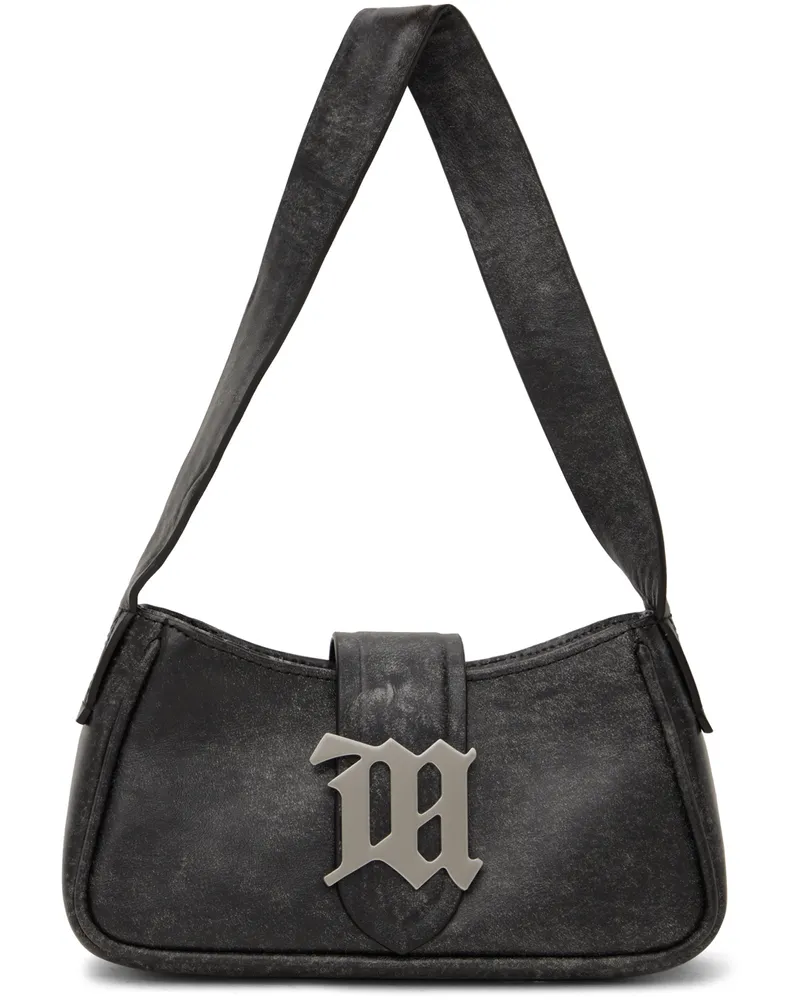 MISBHV Gray Leather Mini Bag Washed