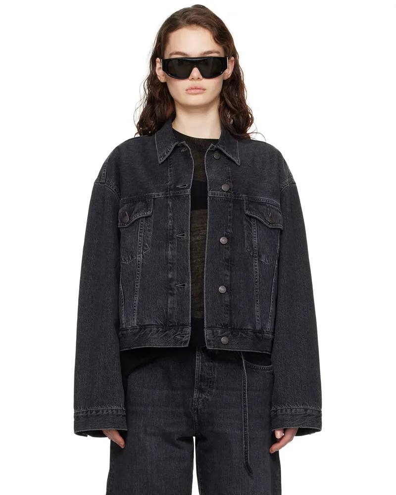 Acne Studios Black Faded Denim Jacket 900