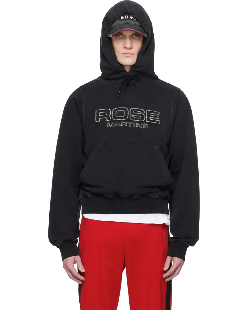 Martine Rose Black Shrunken Hoodie Black