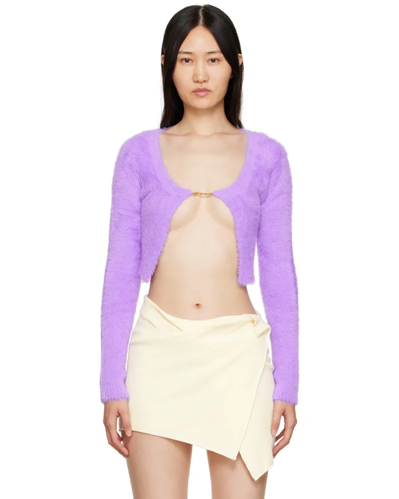 Jacquemus Purple 'La Maille Neve Manches Longues' Cardigan 650