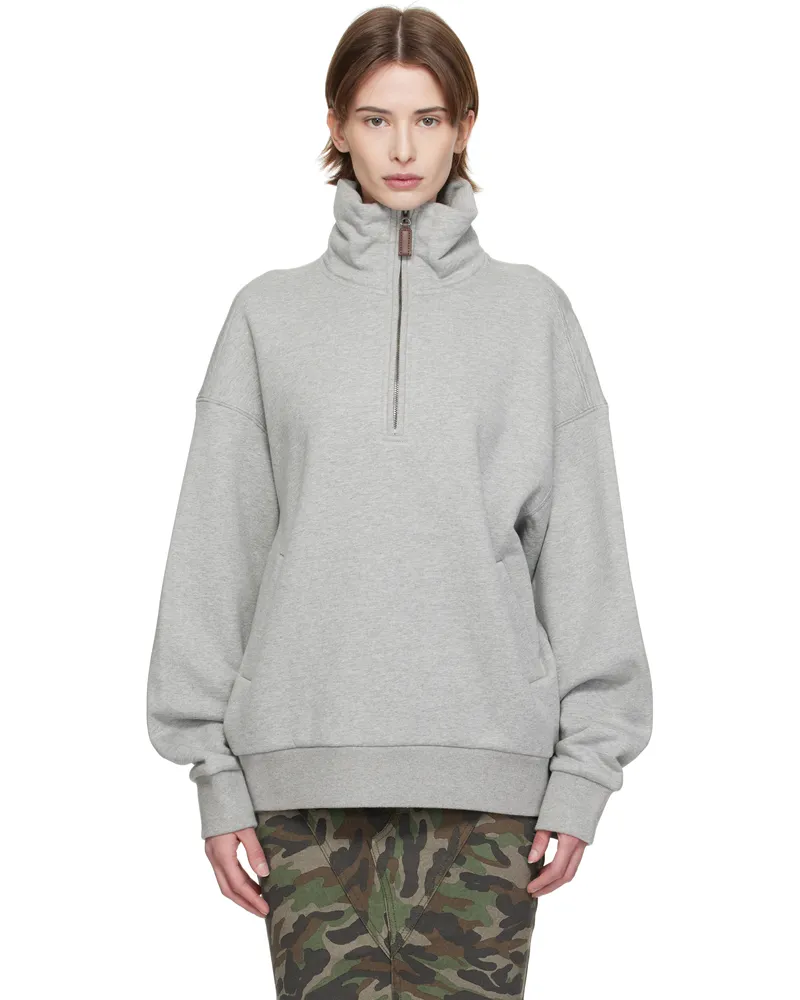 Fax Copy Express Gray Fleece-Lined Sweatshirt Grey