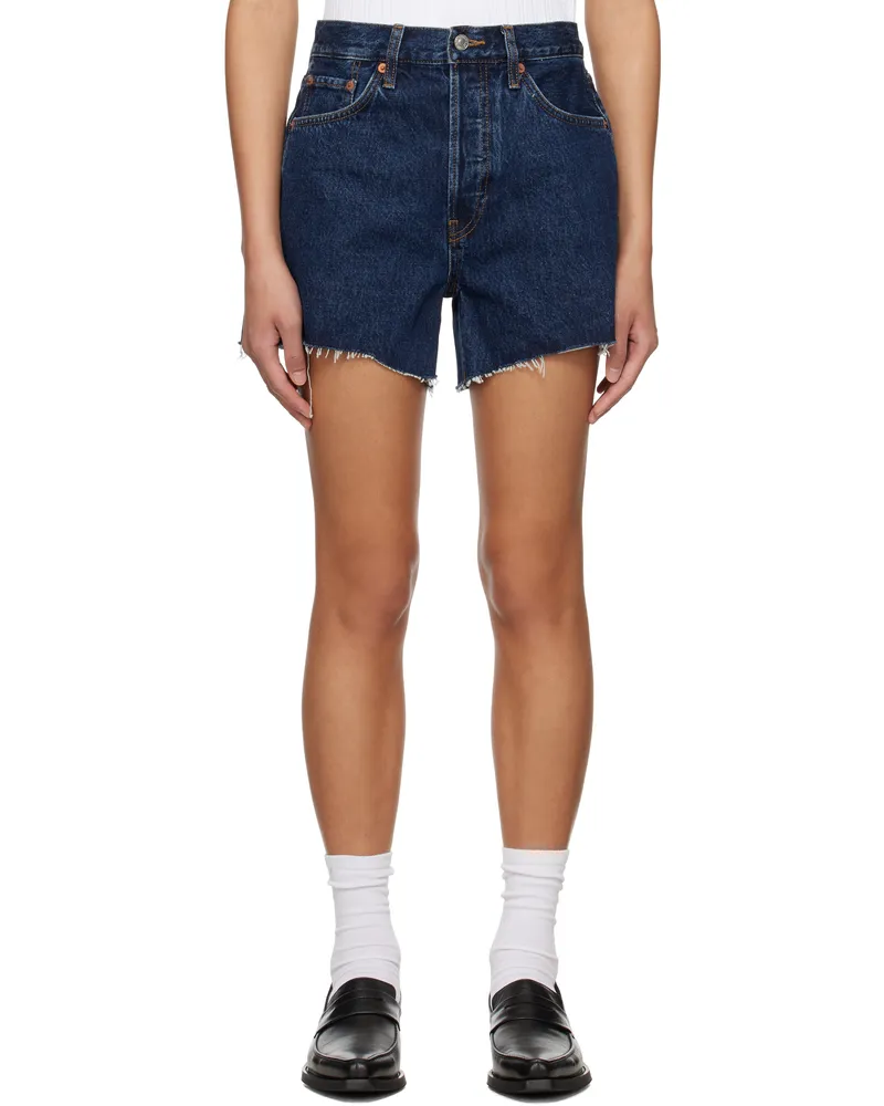 RE/DONE Blue 90s Low Slung Denim Shorts Heritage