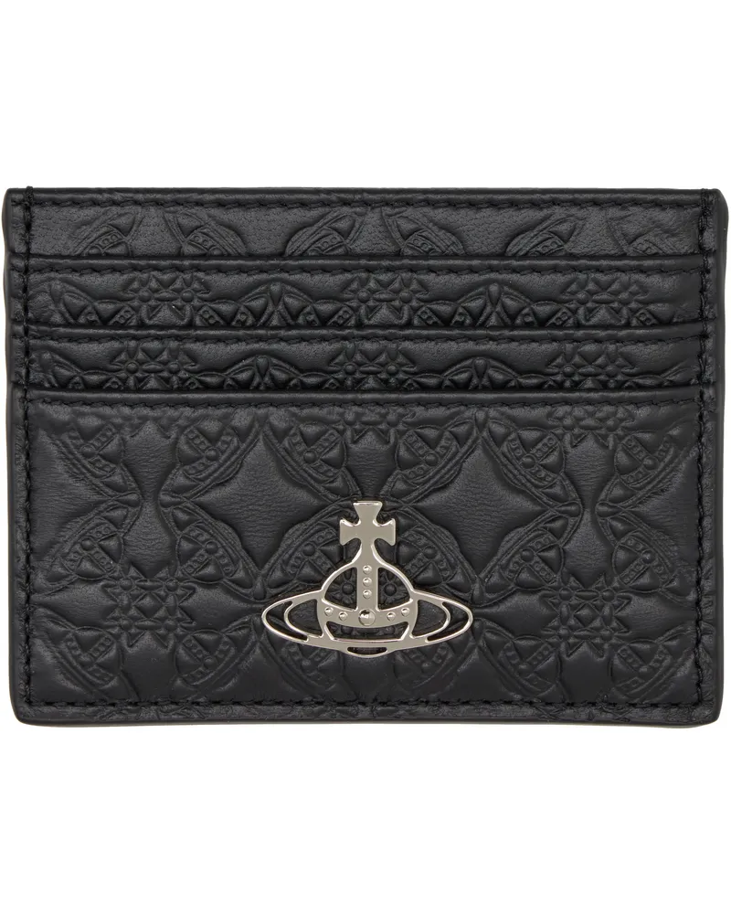 Vivienne Westwood Black Flat Card Holder Ss25-n403