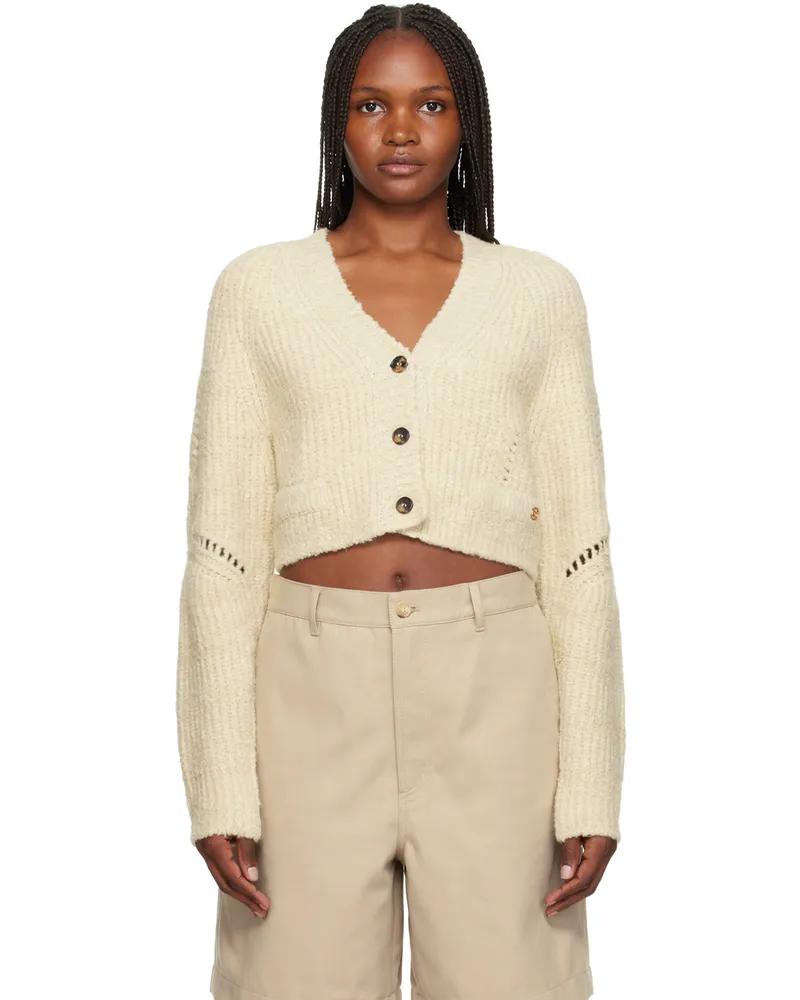 RECTO Beige Button Cardigan Light