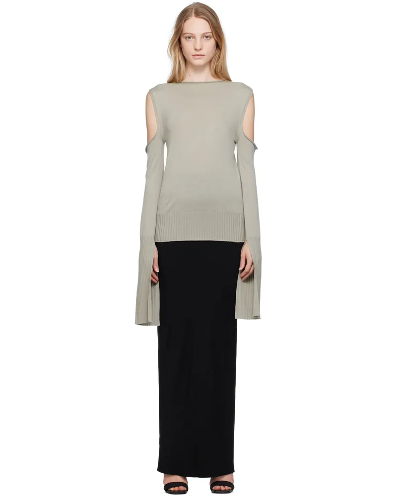 Rick Owens Off-White Cape Sleeve Sweater 08