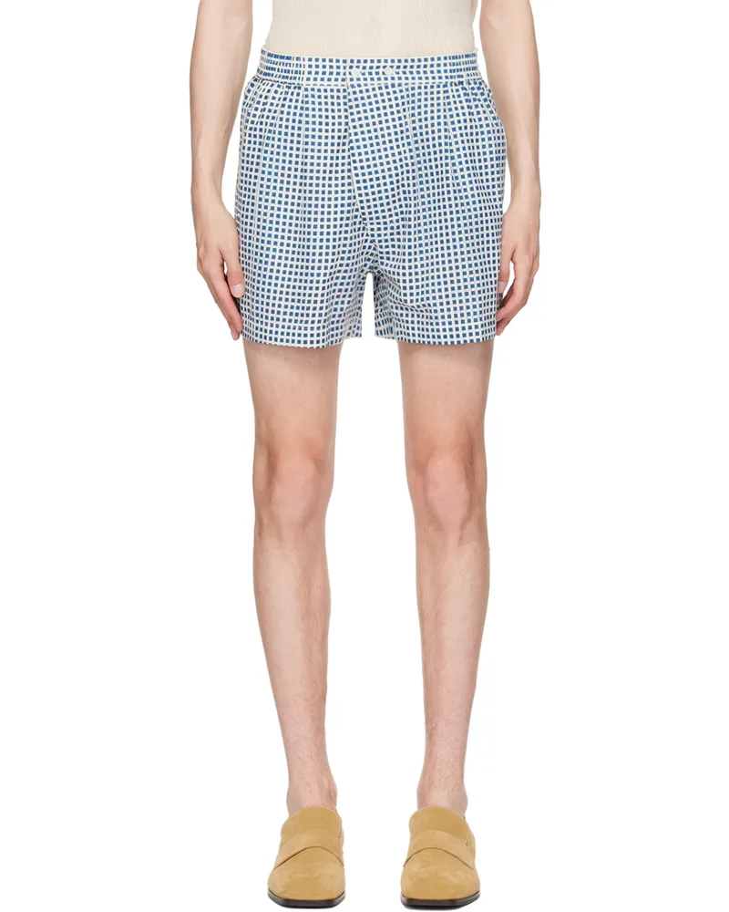 BODE Blue & White Hyannis Shorts Wtblu