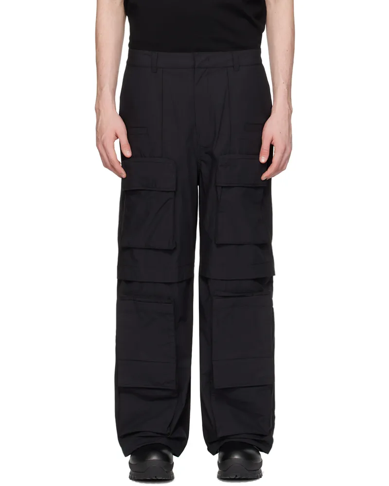 JUUN.J Black Vented Cargo Pants 5