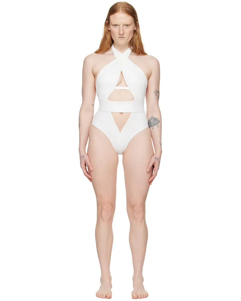 Agent Provocateur White Anja One-Piece Swimsuit 100