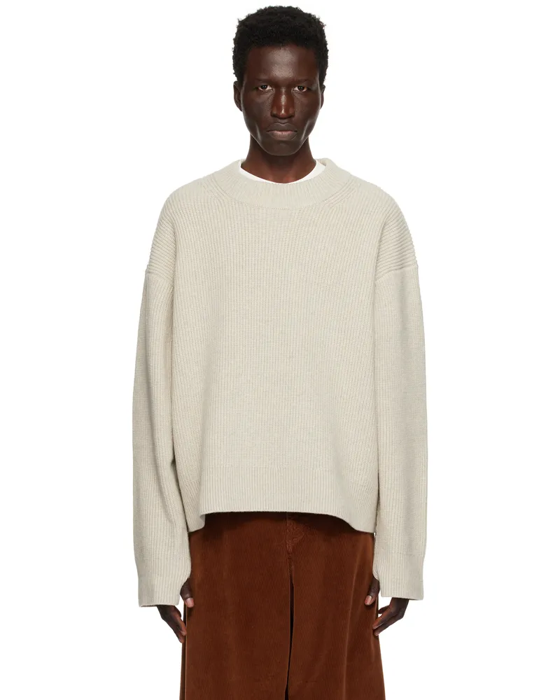 Studio Nicholson Beige Voe Knit Sweater Natural