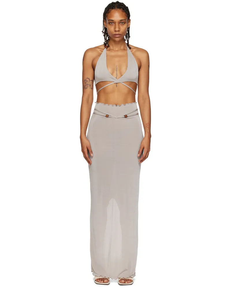 TYRELL SSENSE Exclusive Gray Camisole & Maxi Skirt Set Grey